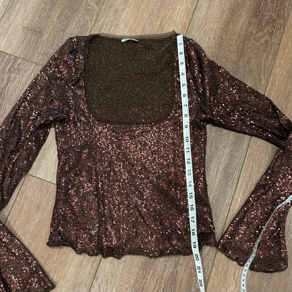 Free People Intimately Sequin Top - Picture 4 of 7